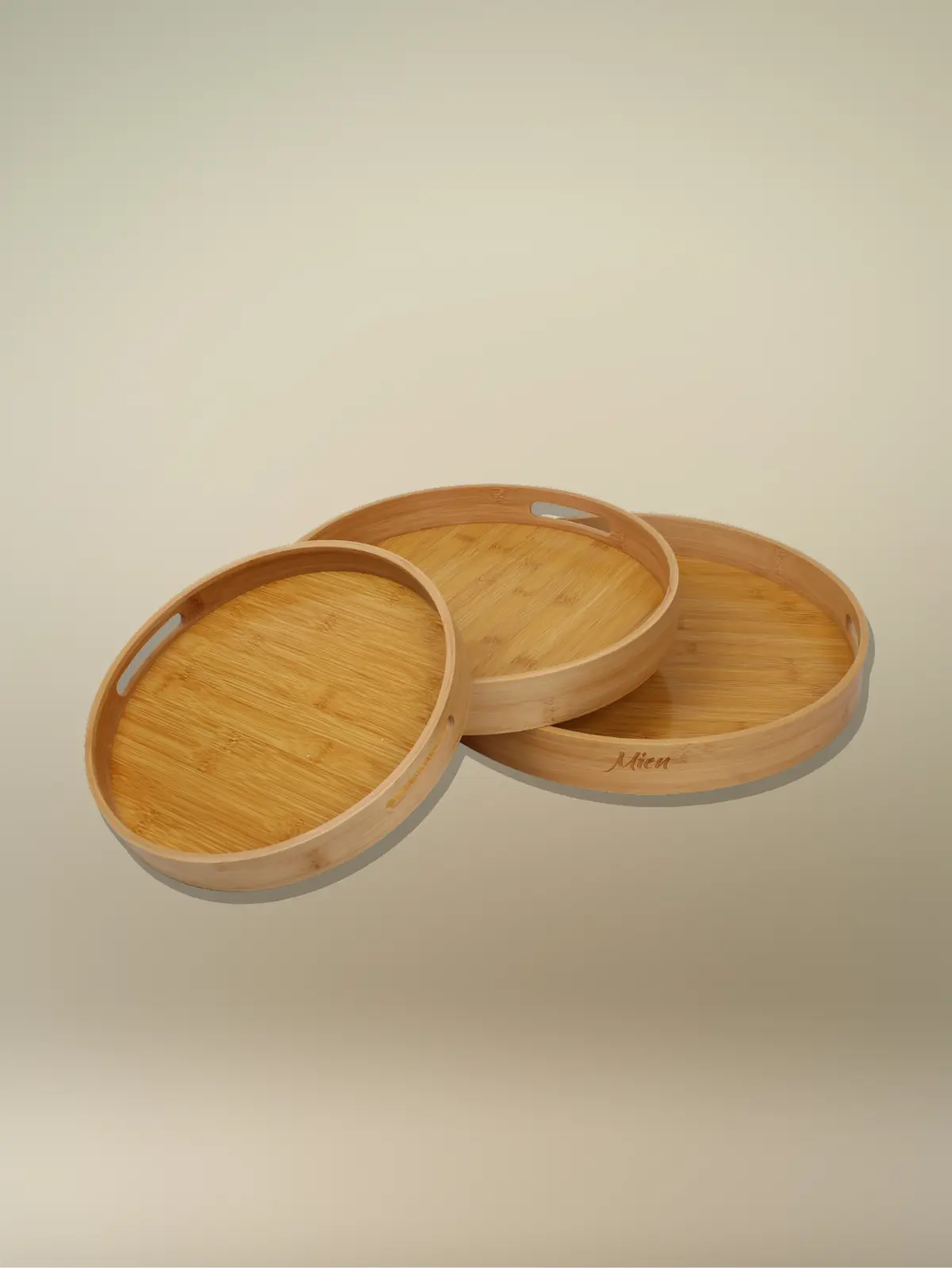 MİEN BAMBU 3LÜ TEPSİ